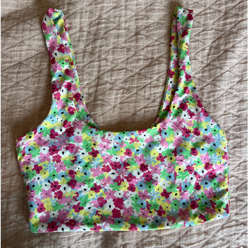 Zara floral cropped tank top